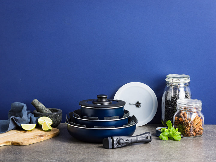 グリーンパン クリックシェフ 8点セット オックスフォードブルー