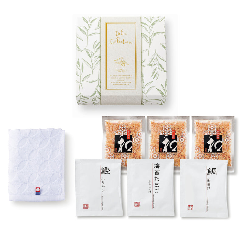 【数量３個から】縁起の品＆今治タオル(七宝W）