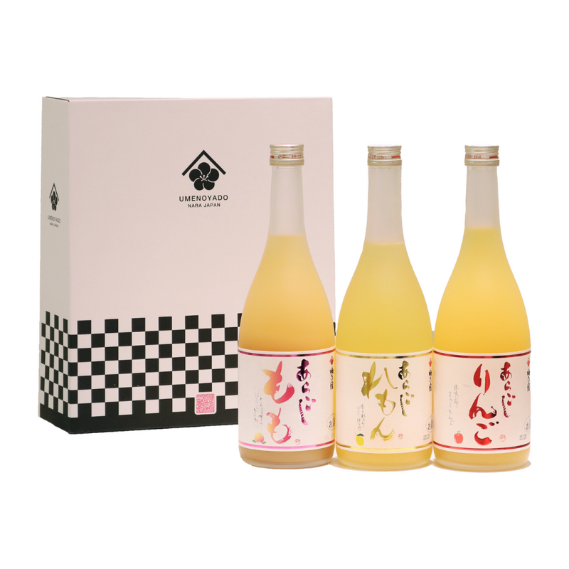 梅乃宿　あらごし　桃・りんご・れもん3本セット