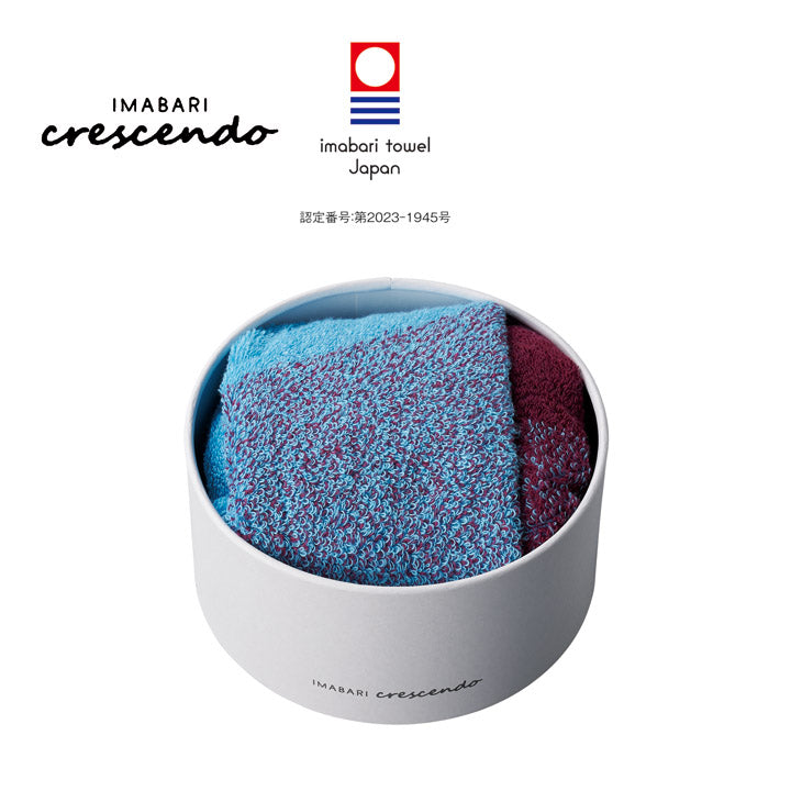 今治 クレシェンド メランジェ フェイスタオル 空と葡萄