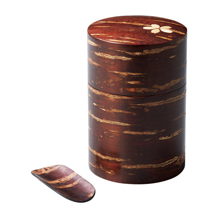 総皮茶筒茶箕付