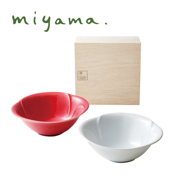 ミヤマ 玉椿 深中鉢ペア