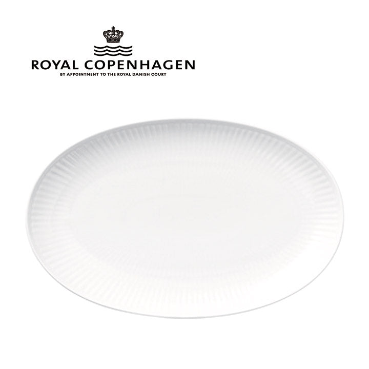 ロイヤル コペンハーゲン ホワイトフルーテッド オーバルディッシュ