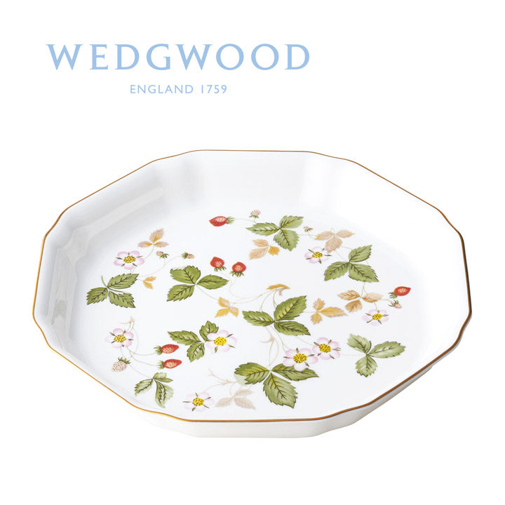 ウェッジウッド ワイルド ストロベリー オクタゴナルディッシュ L