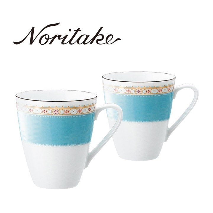 ノリタケ ハミングブルー マグカップペア