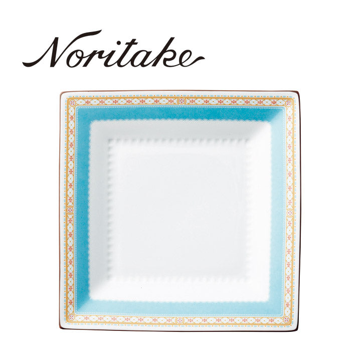 ノリタケ ハミングブルー スクエアプレート