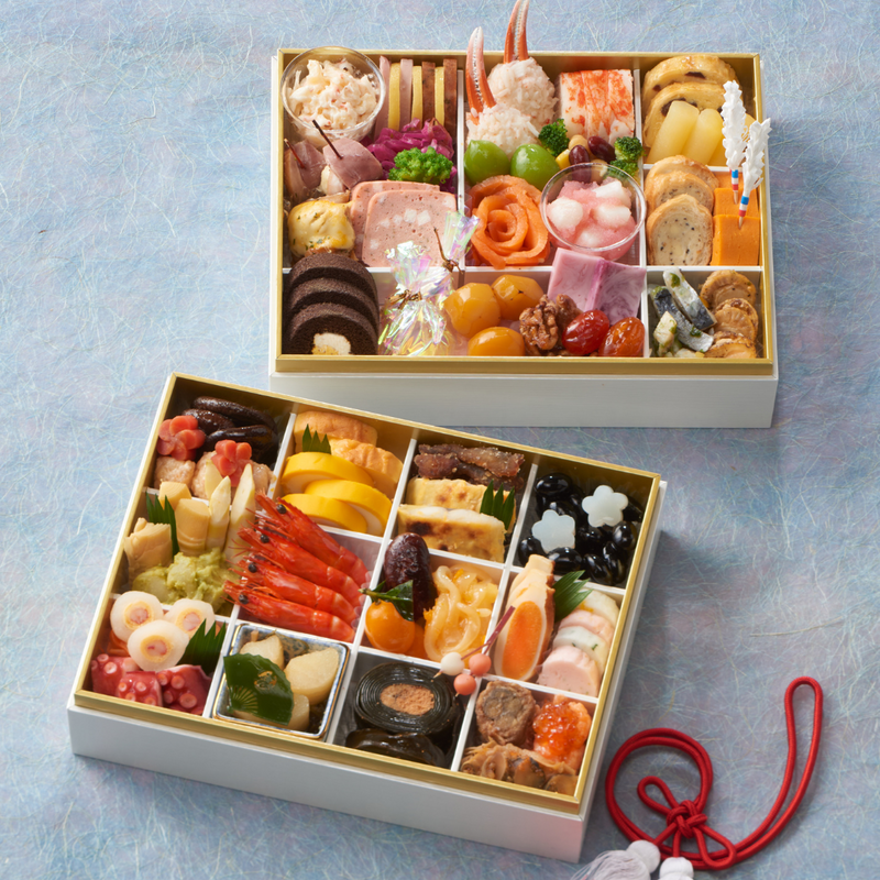 【送料込】🎁年始ご挨拶用手土産スイーツプレゼント🎁 2026年迎春おせち「味百華 二段重」